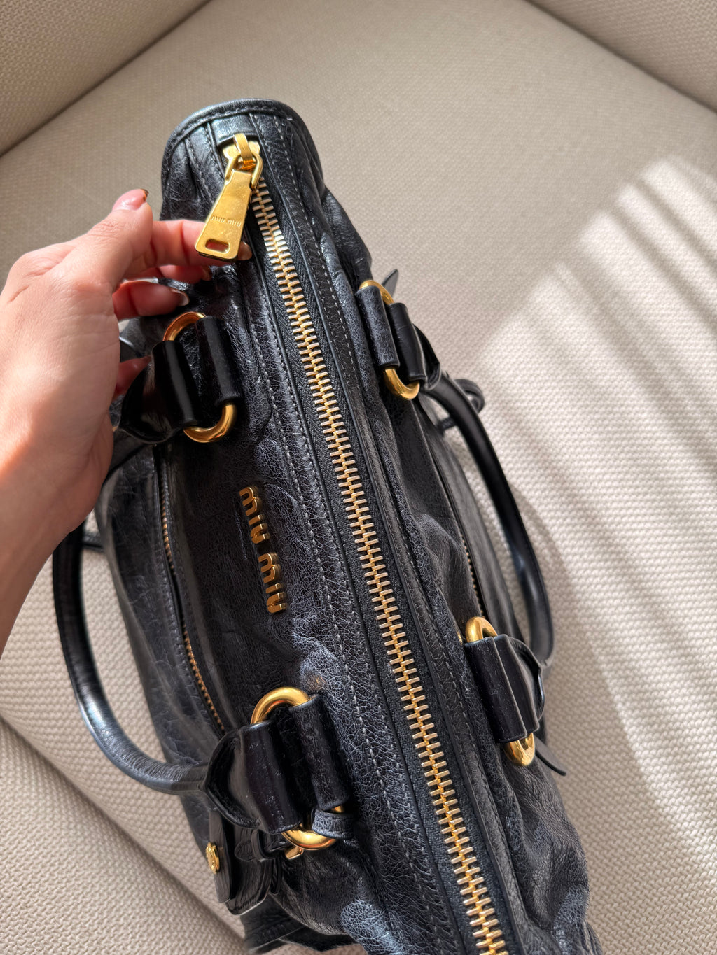 Miu miu Vitello Shine Leather