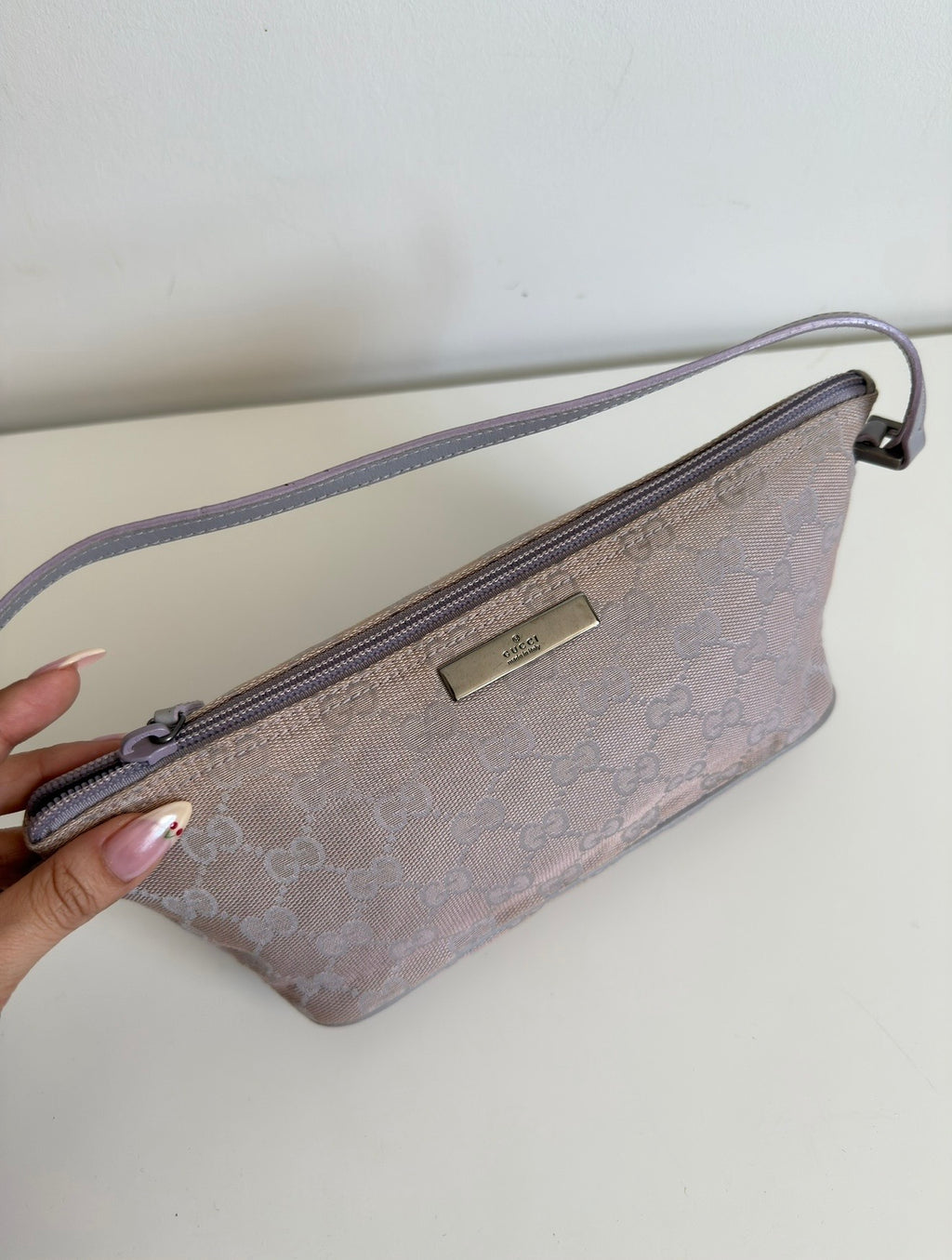 Gucci GG Canvas Boat Bag Lavender