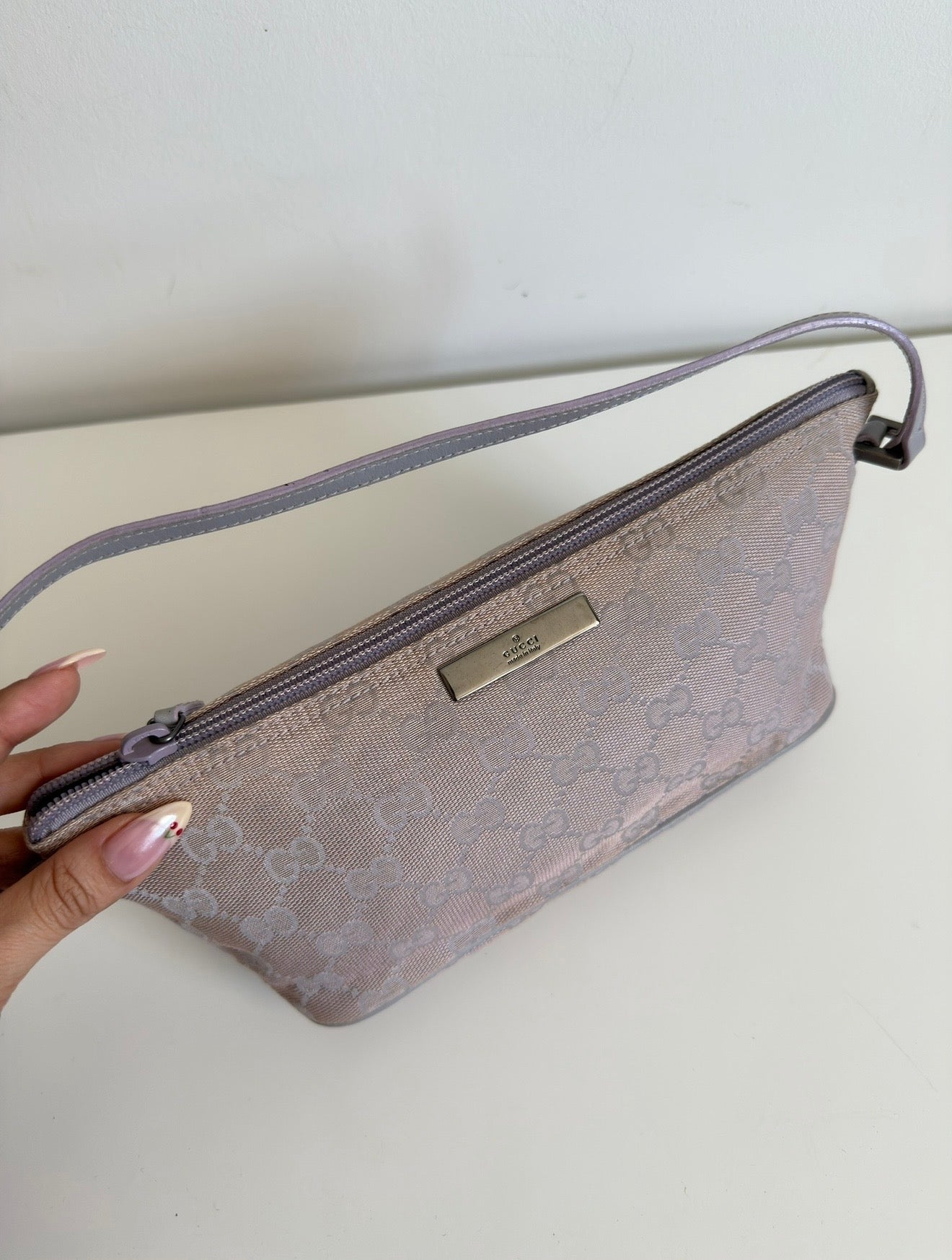 Gucci GG Canvas Boat Bag Lavender