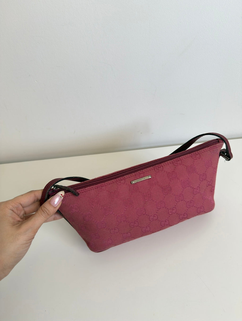 Gucci GG Canvas Boat Bag – Raspberry Pink