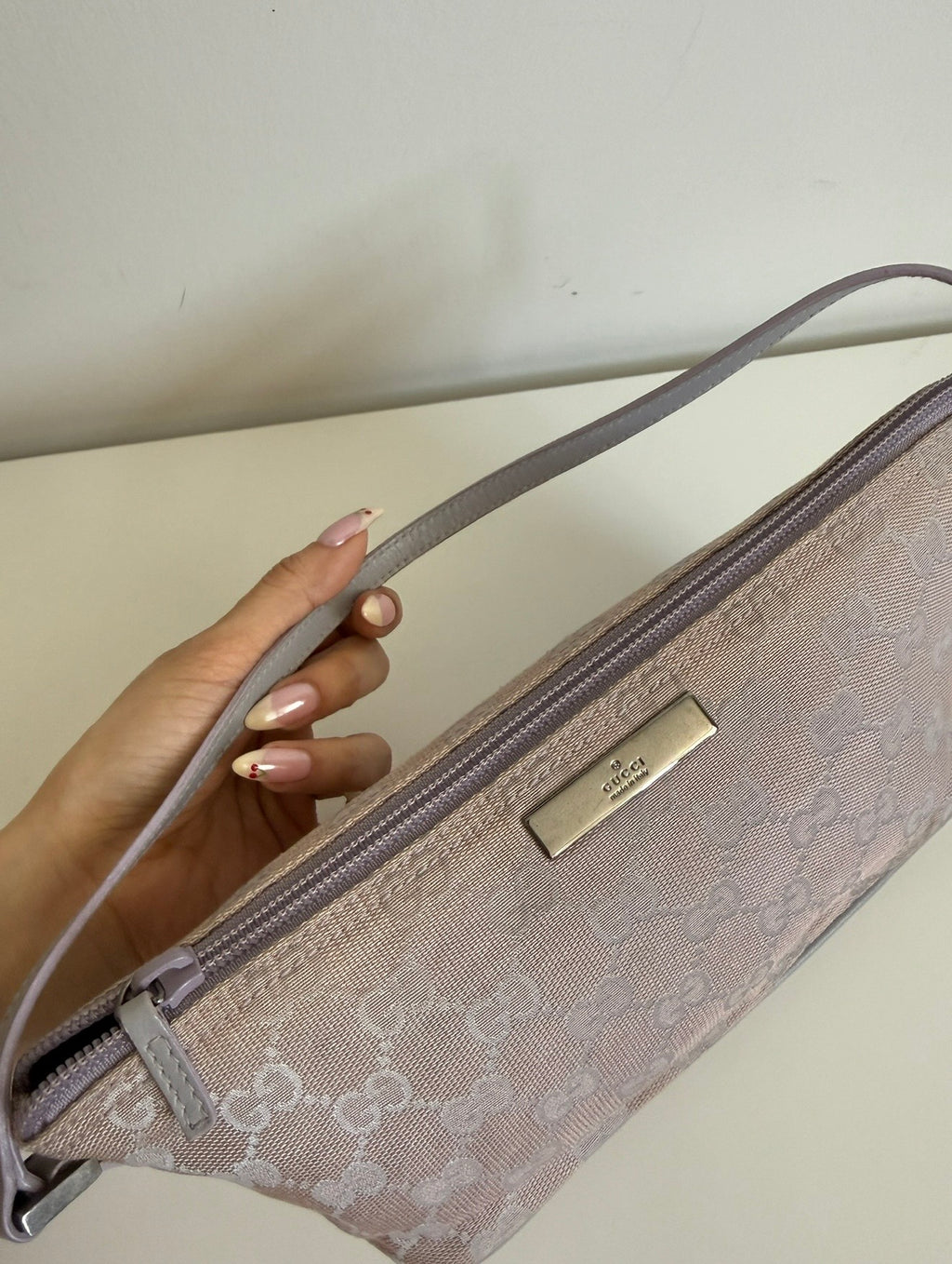 Gucci GG Canvas Boat Bag Lavender