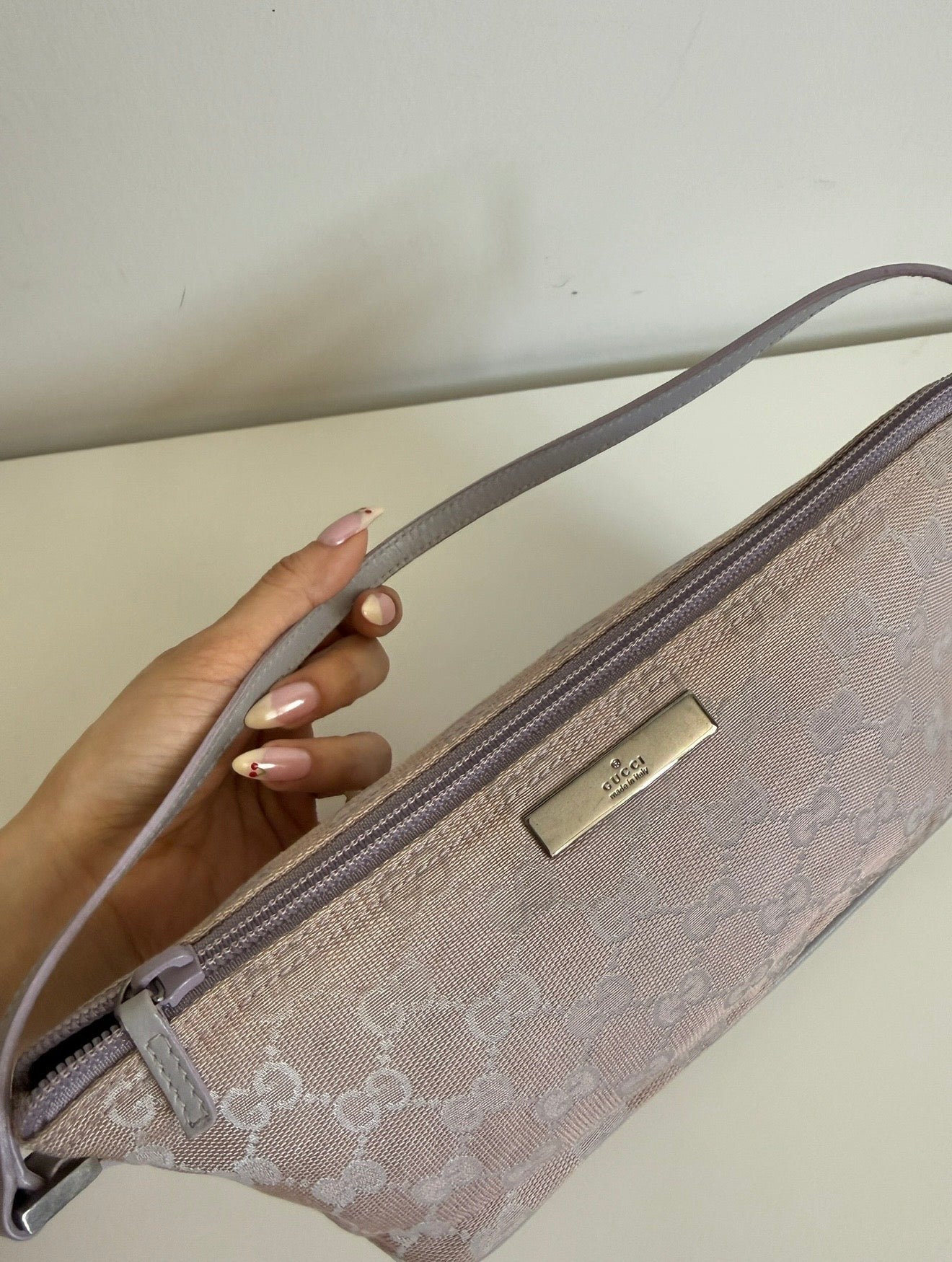 Gucci GG Canvas Boat Bag Lavender