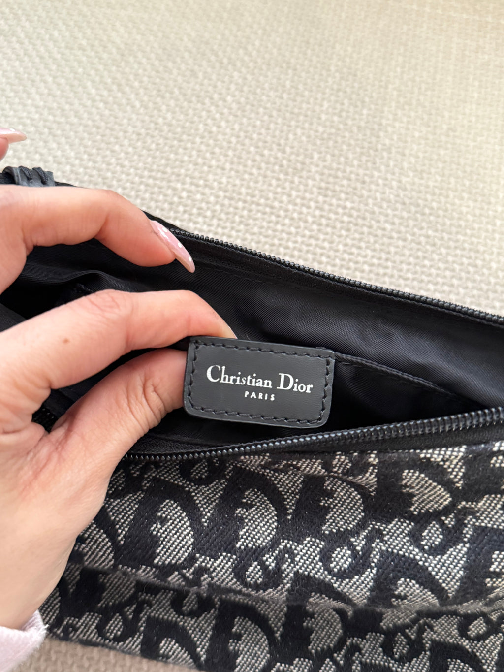 Christian Dior Trotter Canvas Shoulder Bag