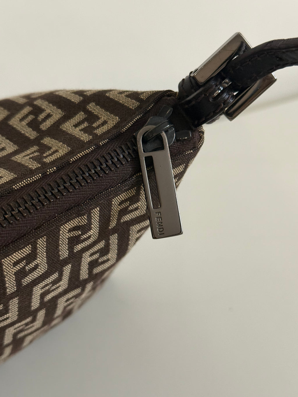 Fendi Zucchino Mini Pochette Shoulder Bag – Brown FF Canvas