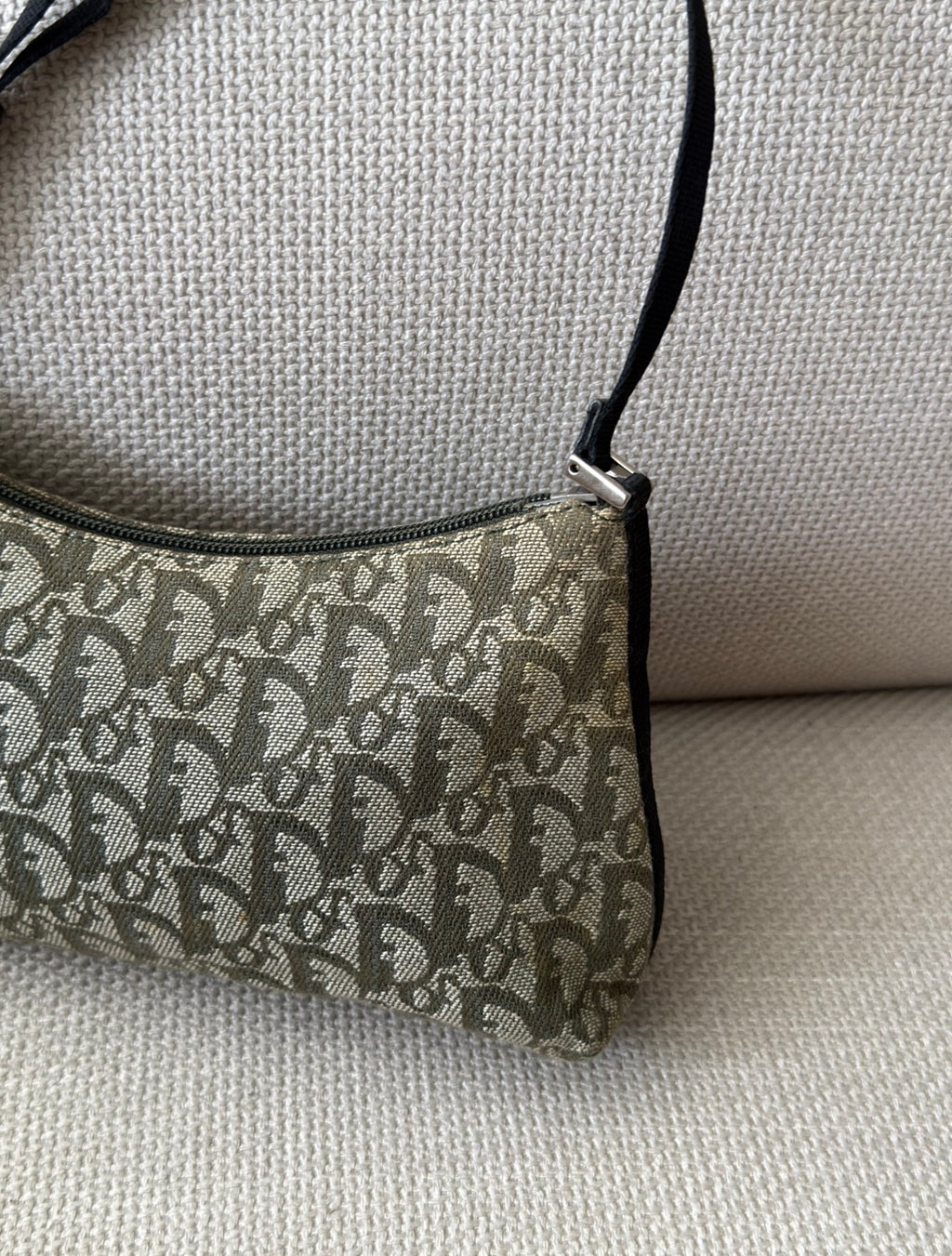 Christian Dior Trotter Mini Shoulder Bag – Olive Green Jacquard