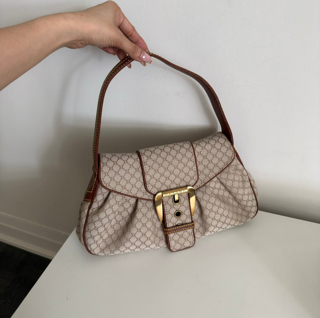 Celine Macadam Canvas Shoulder Bag