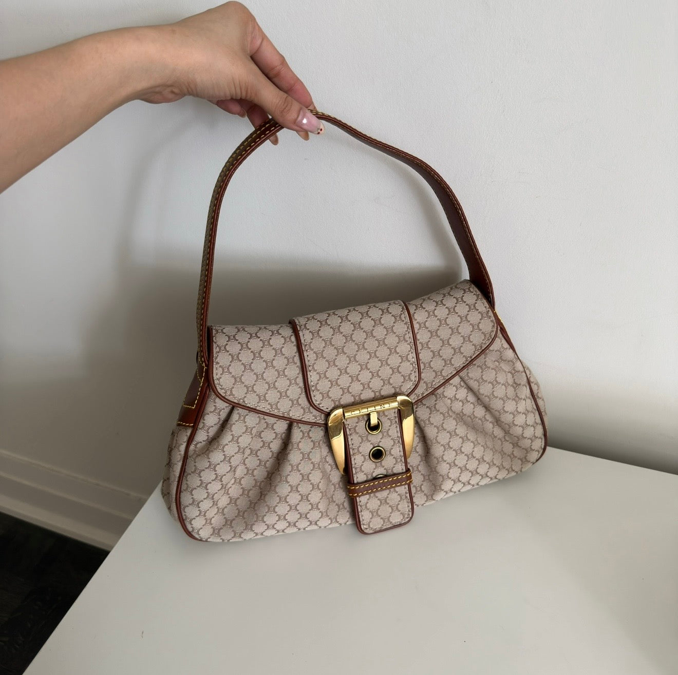 Celine Macadam Canvas Shoulder Bag