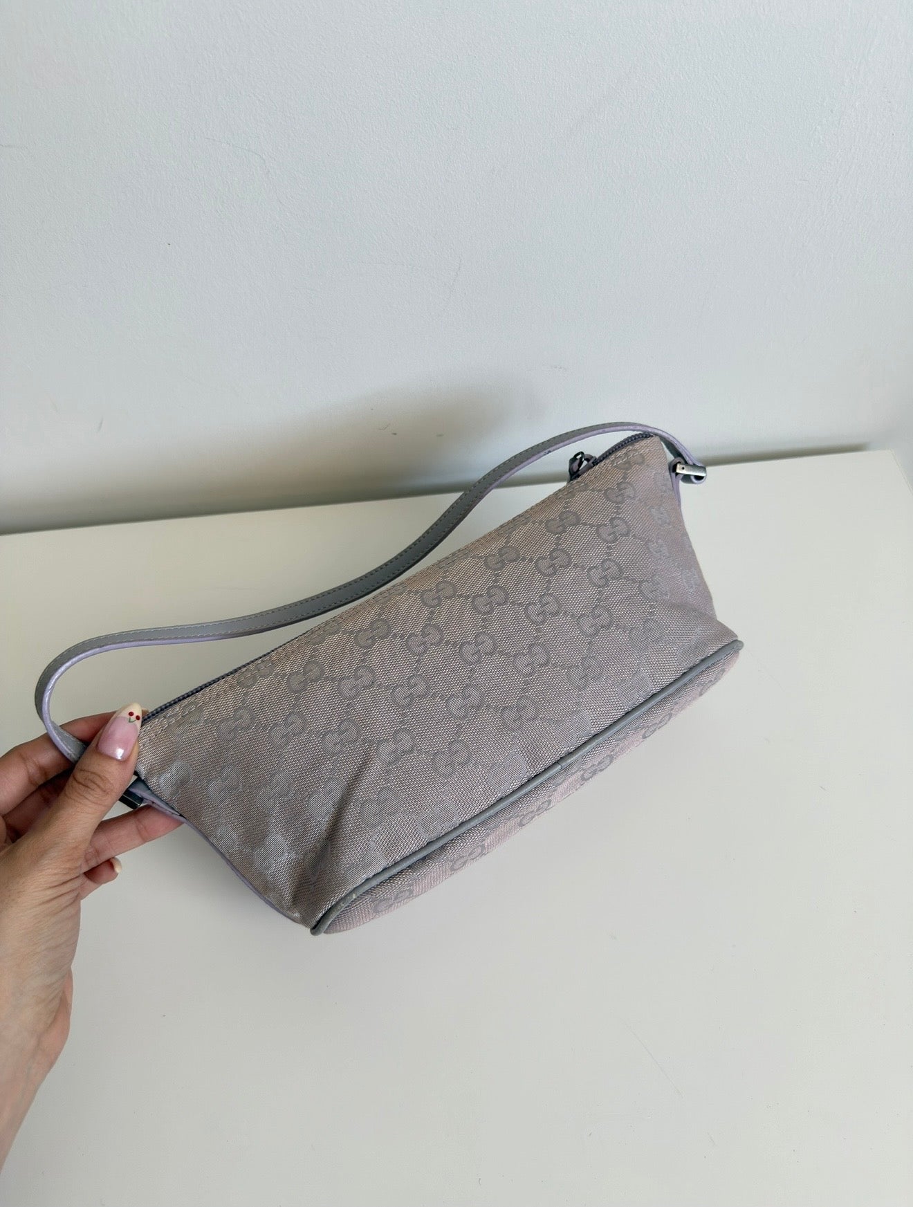 Gucci GG Canvas Boat Bag Lavender