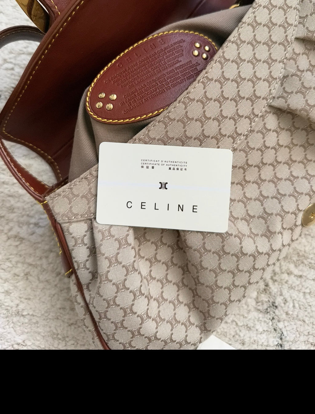 Celine Macadam Canvas Shoulder Bag