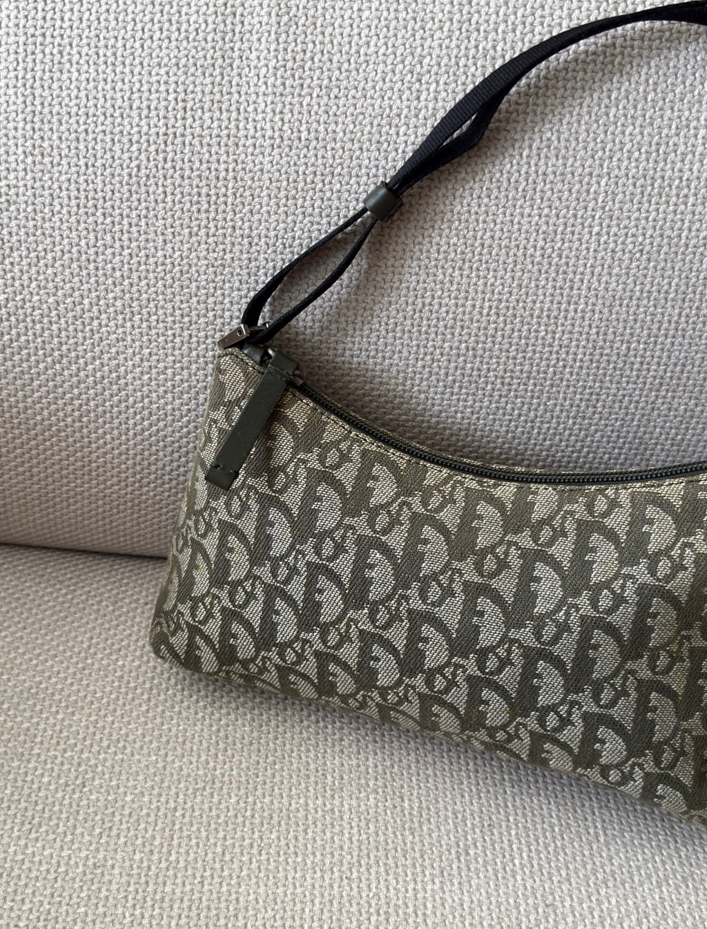Christian Dior Trotter Mini Shoulder Bag – Olive Green Jacquard