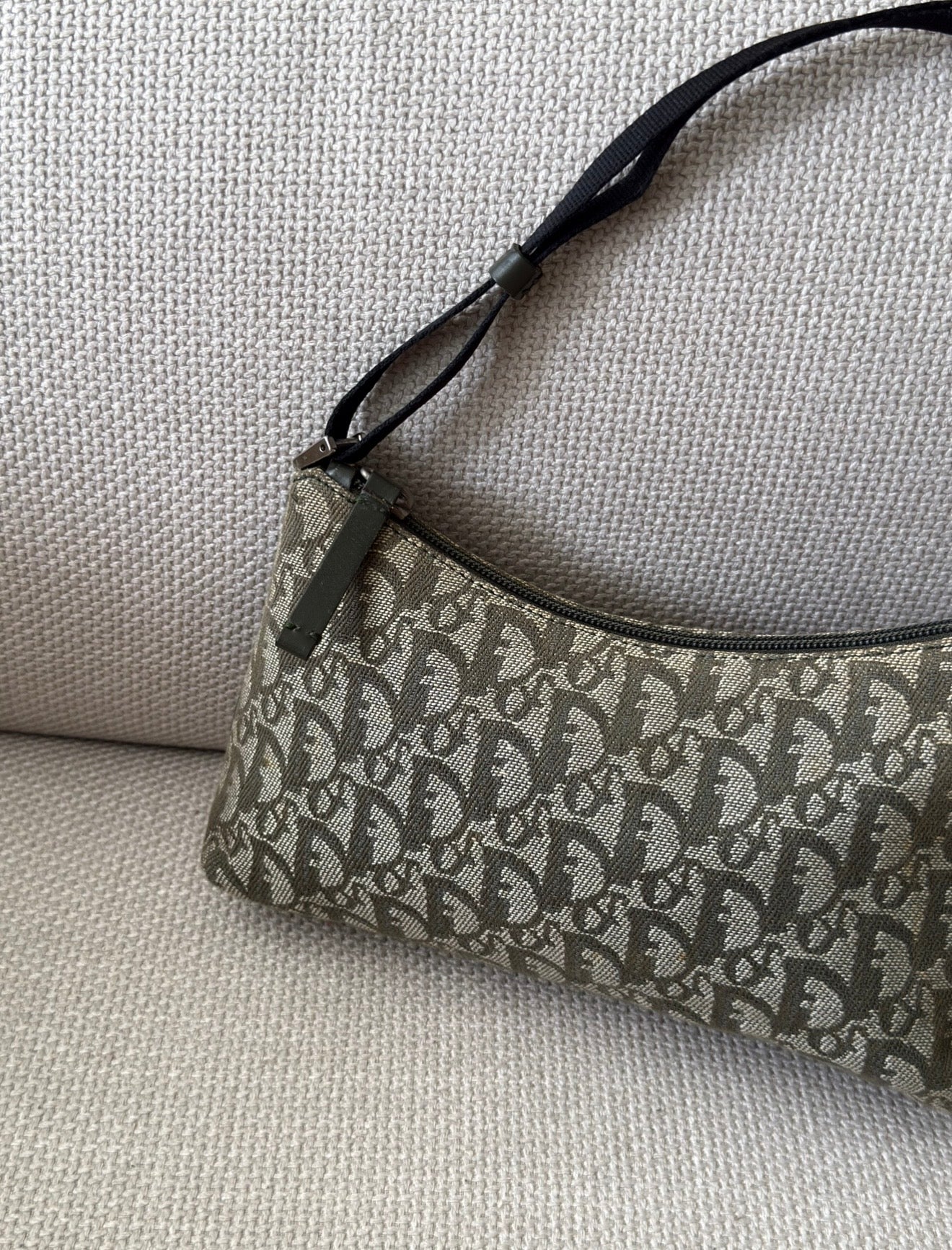 Christian Dior Trotter Mini Shoulder Bag – Olive Green Jacquard