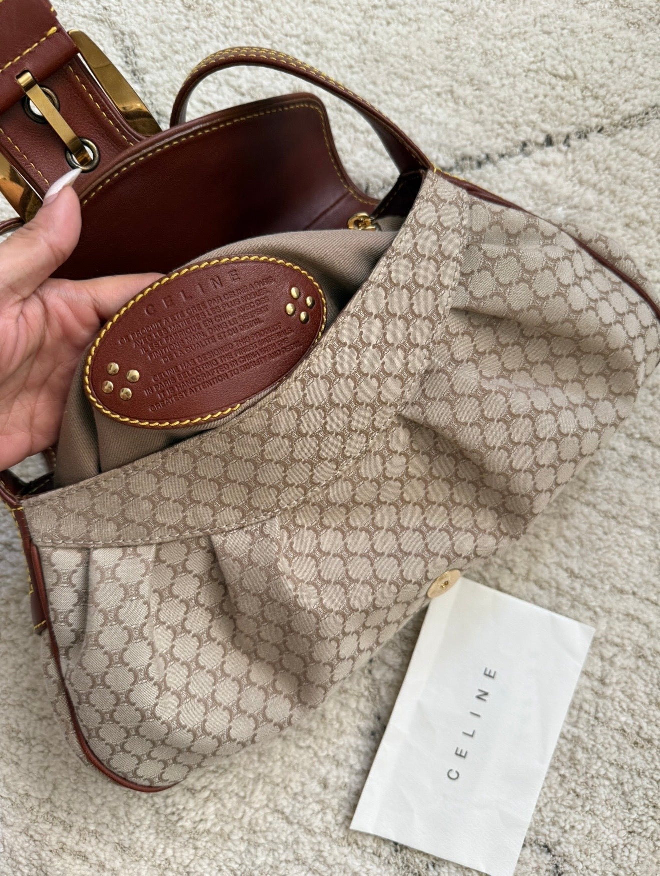 Celine Macadam Canvas Shoulder Bag