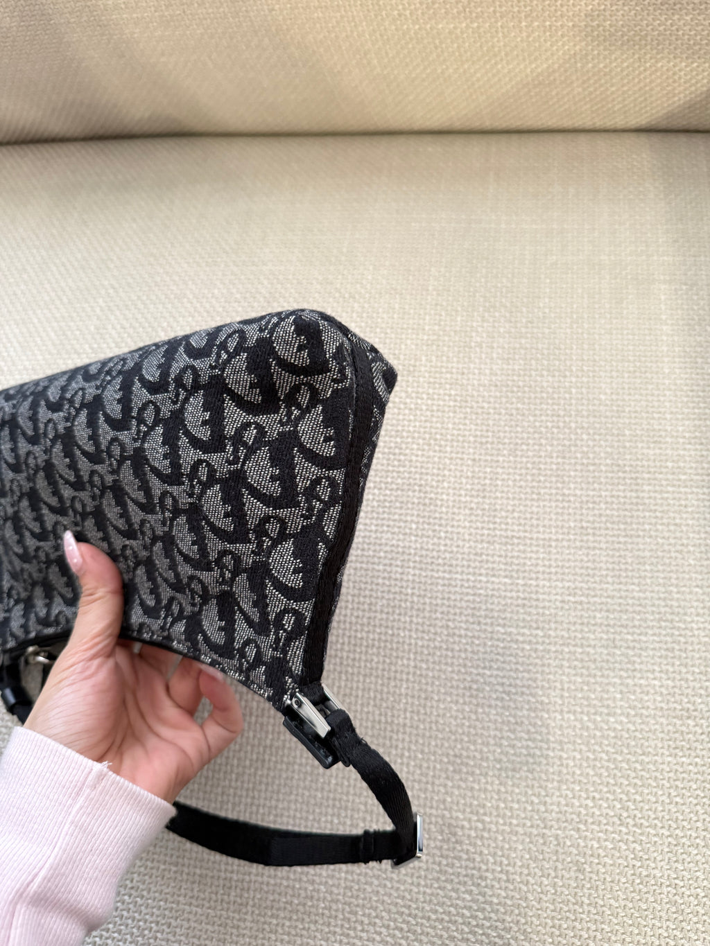 Christian Dior Trotter Canvas Shoulder Bag