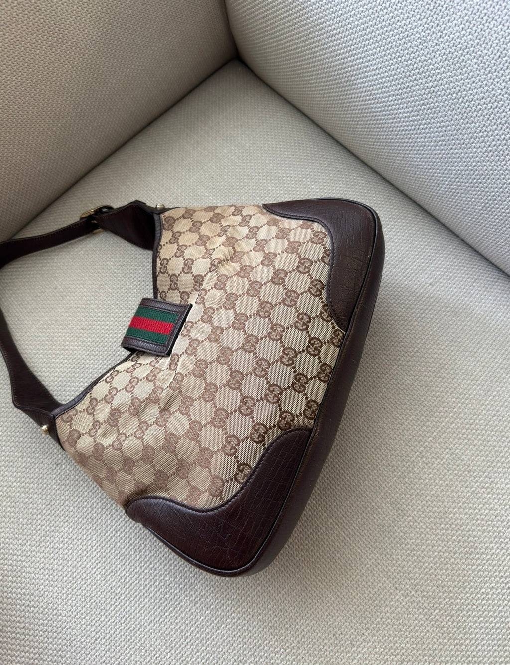 Gucci GG Canvas Horsebit Shoulder Bag