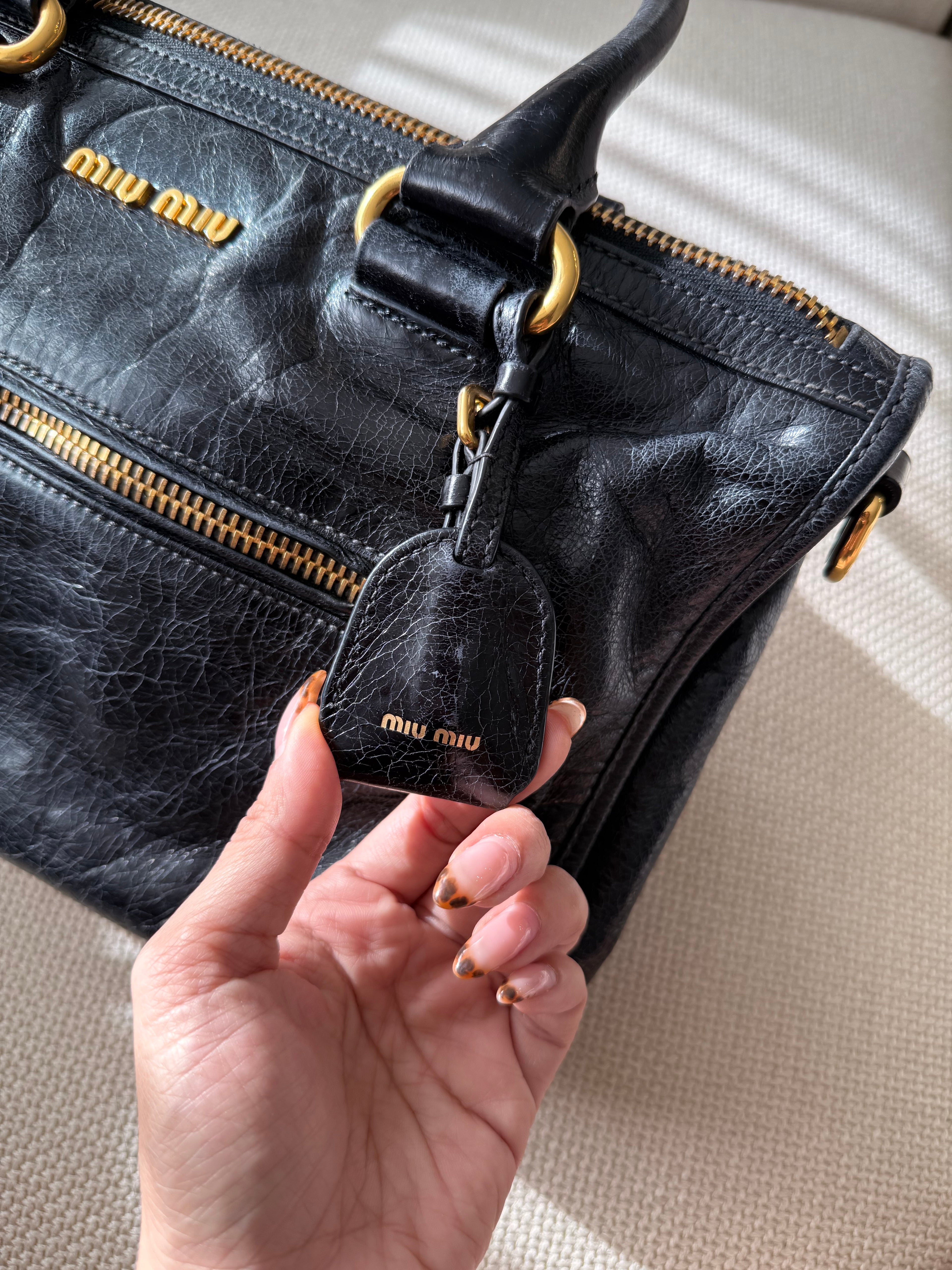 Miu miu Vitello Shine Leather