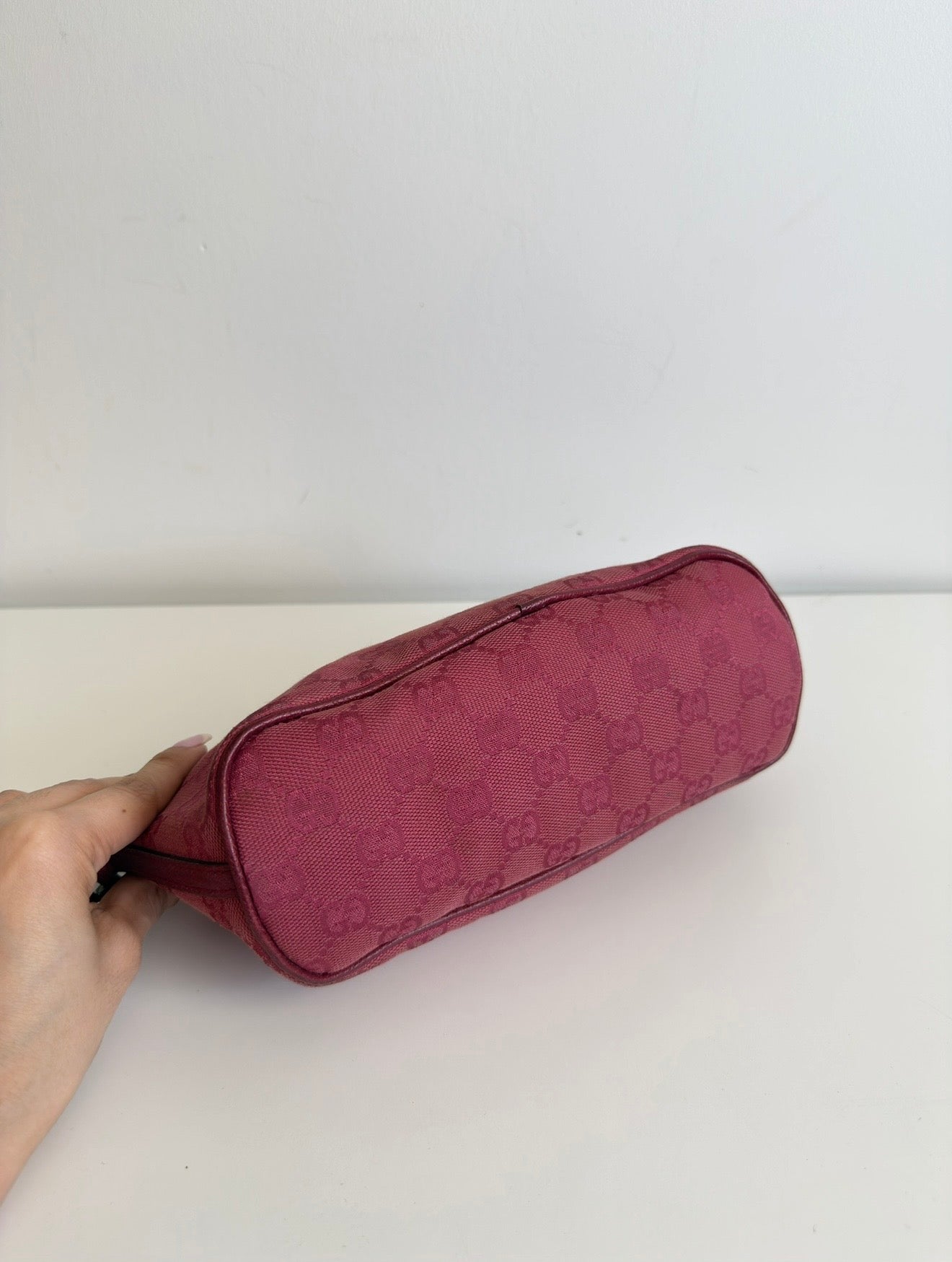 Gucci GG Canvas Boat Bag – Raspberry Pink