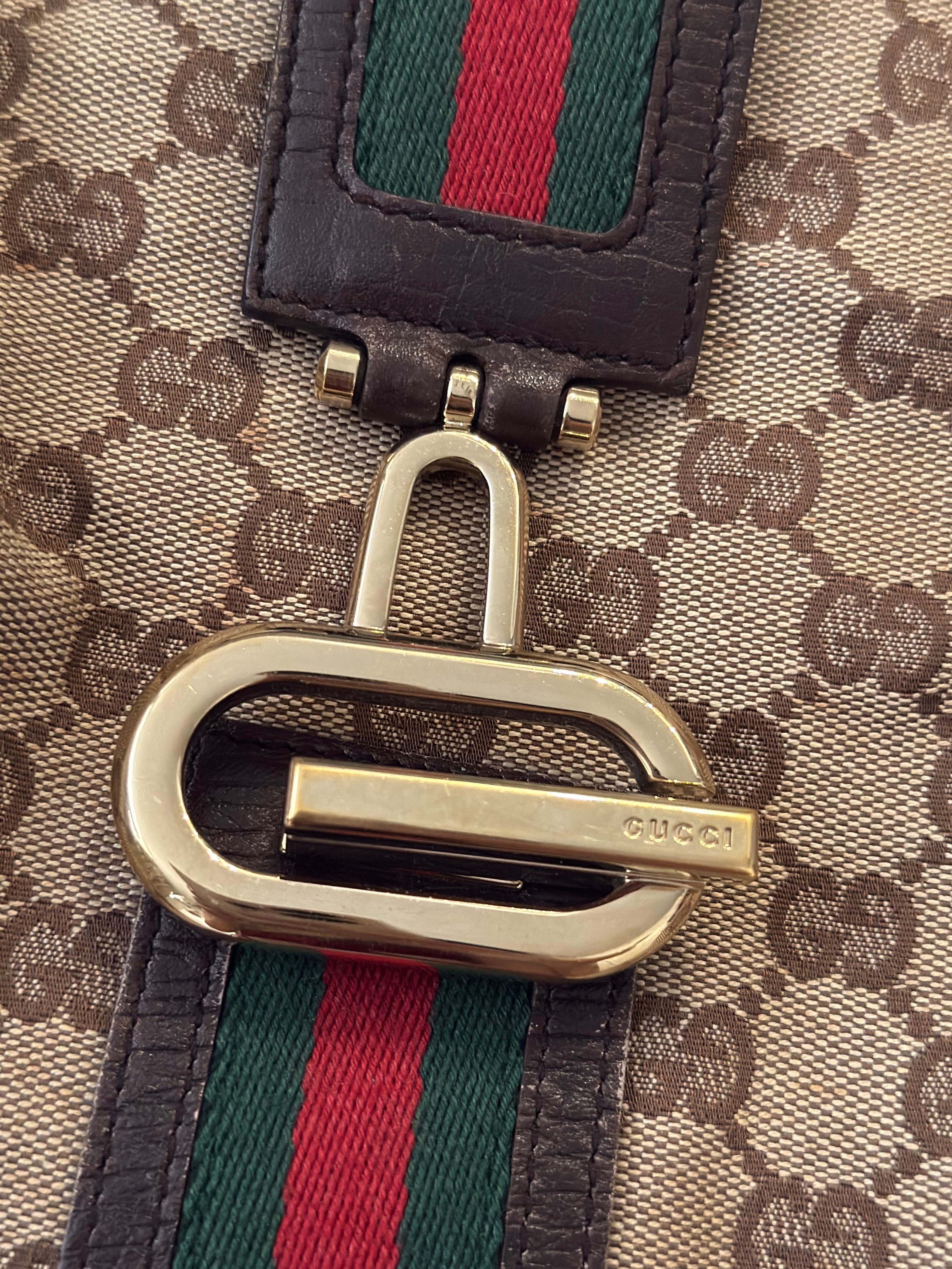 Gucci GG Canvas Horsebit Shoulder Bag