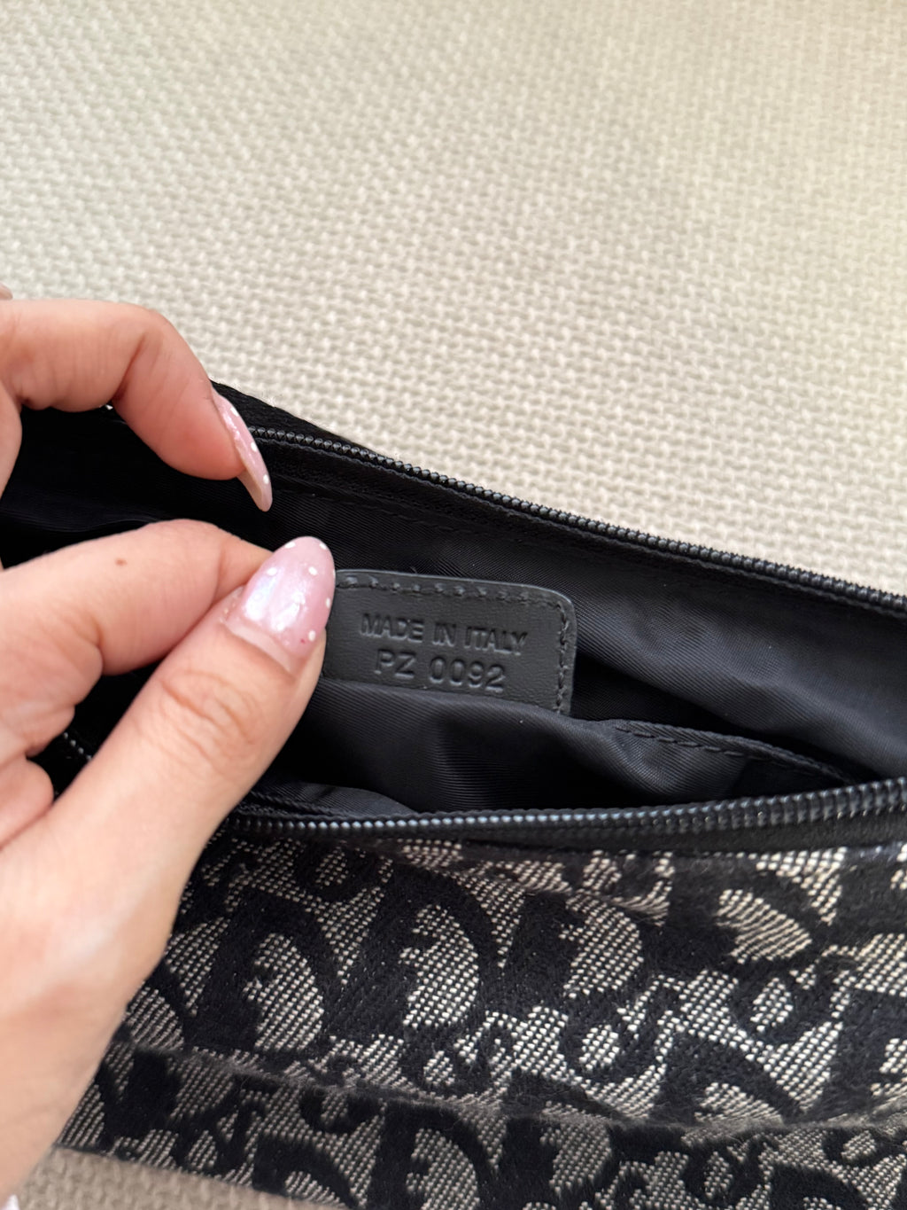 Christian Dior Trotter Canvas Shoulder Bag