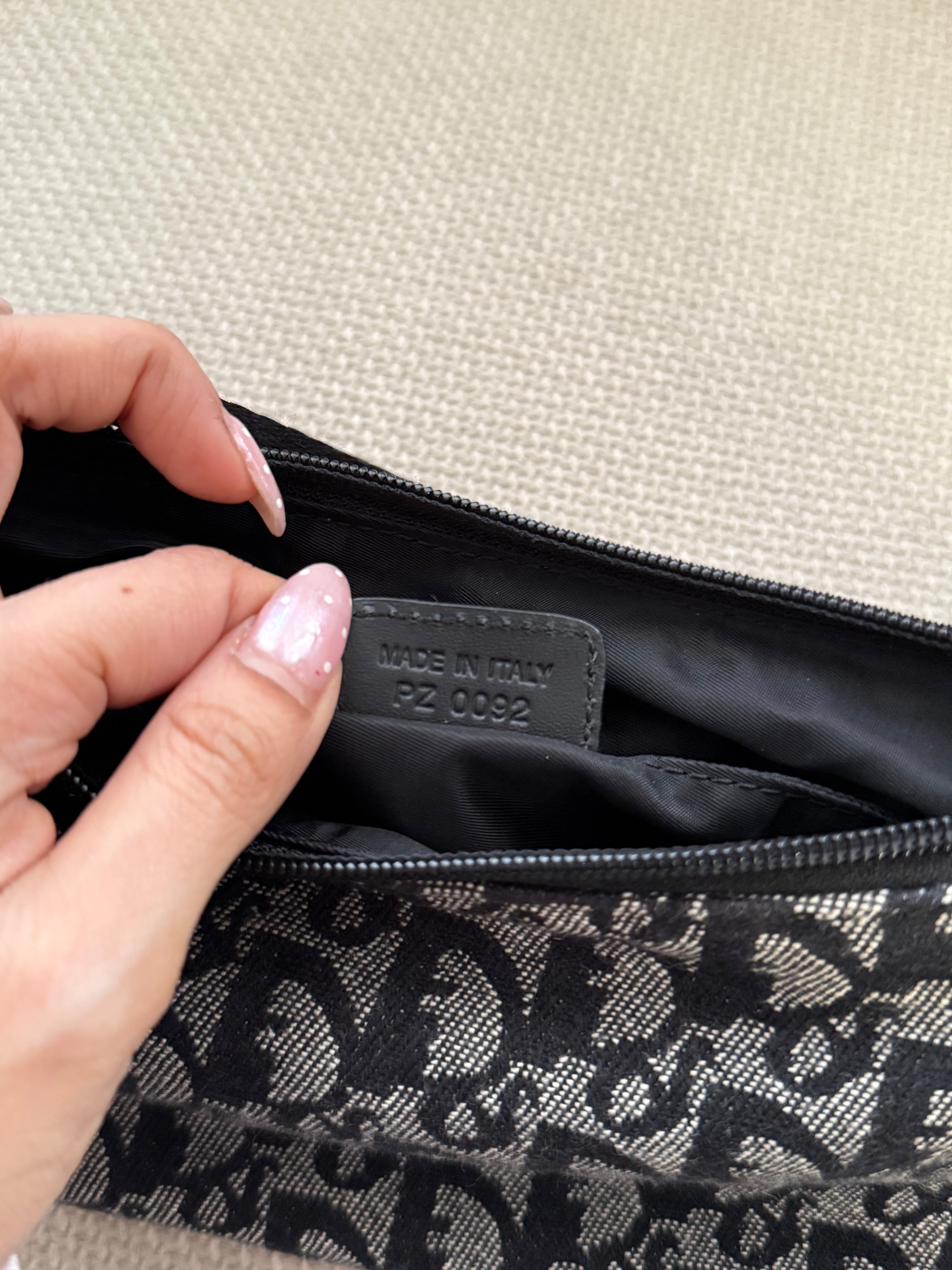 Christian Dior Trotter Canvas Shoulder Bag