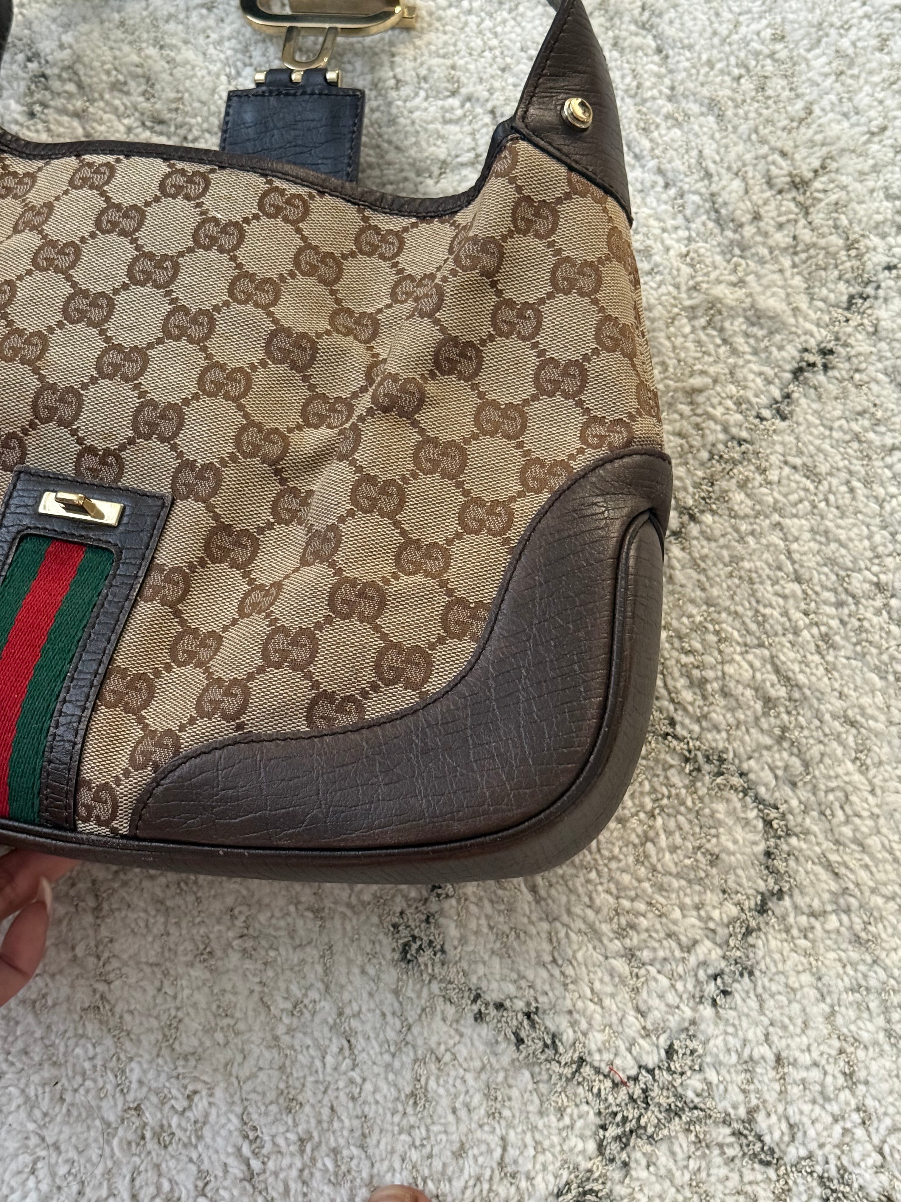 Gucci GG Canvas Horsebit Shoulder Bag