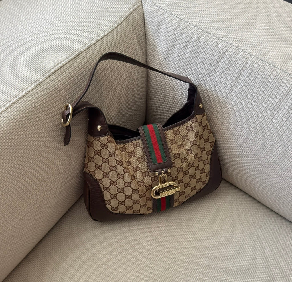 Gucci GG Canvas Horsebit Shoulder Bag