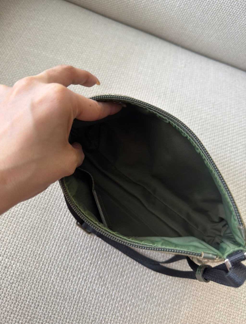 Christian Dior Trotter Mini Shoulder Bag – Olive Green Jacquard