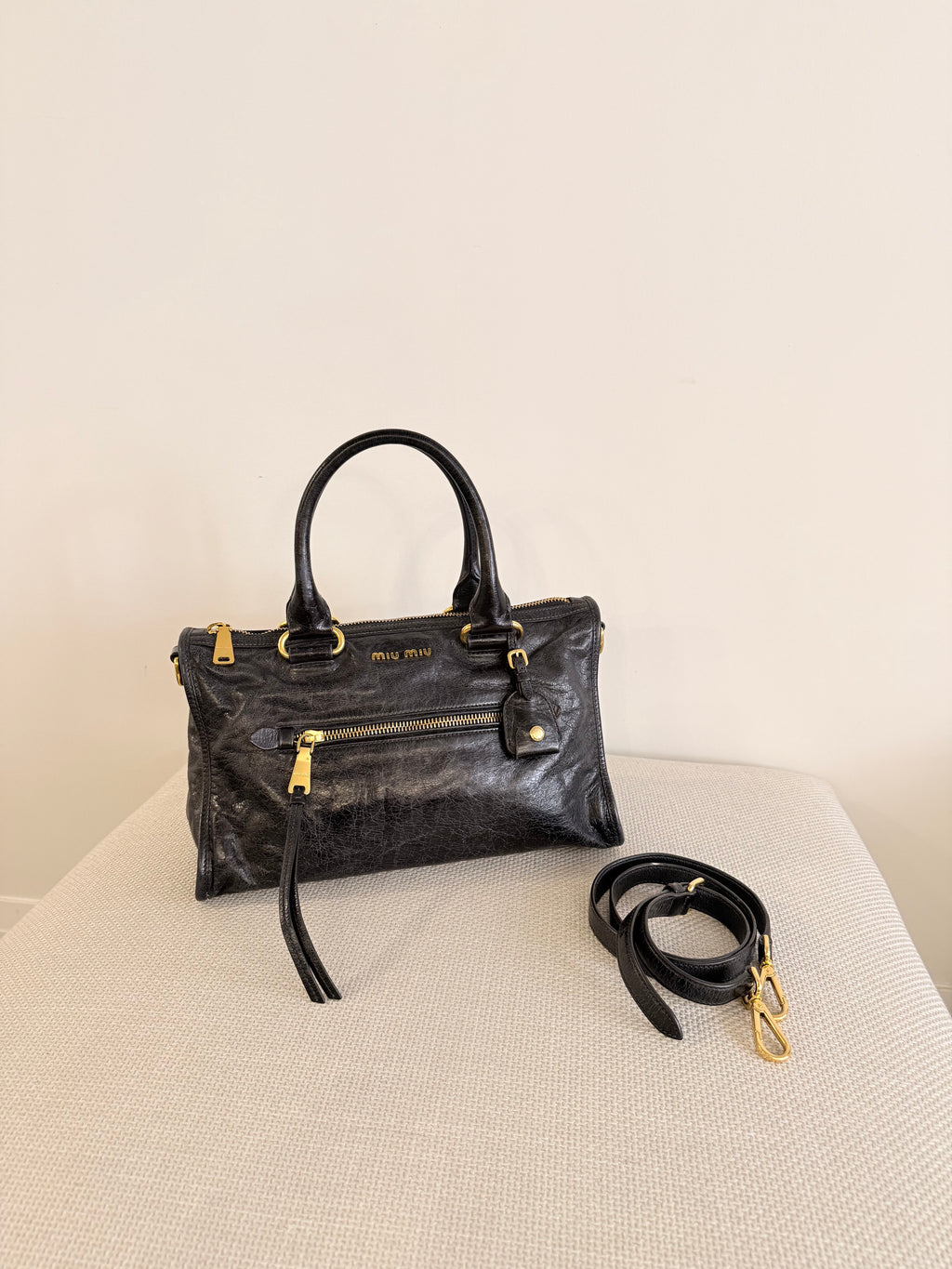 Miu miu Vitello Shine Leather