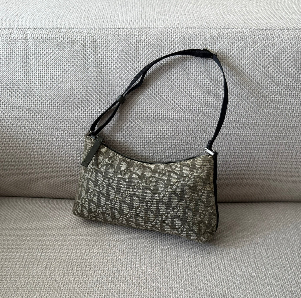 Christian Dior Trotter Mini Shoulder Bag – Olive Green Jacquard