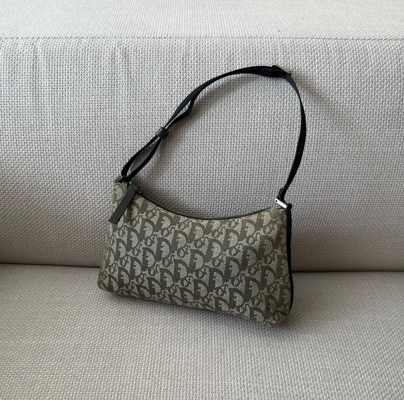 Christian Dior Trotter Mini Shoulder Bag – Olive Green Jacquard