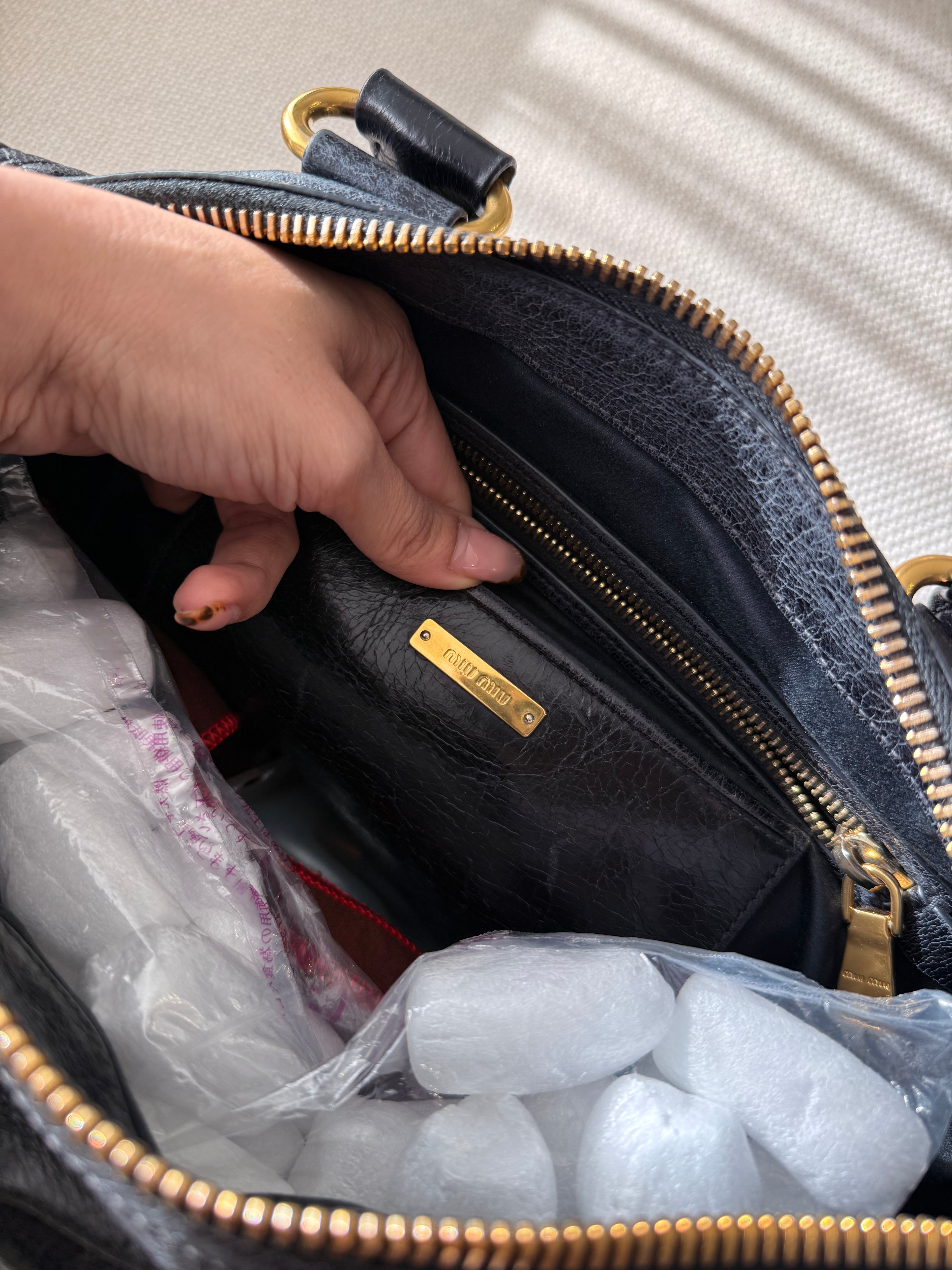 Miu miu Vitello Shine Leather