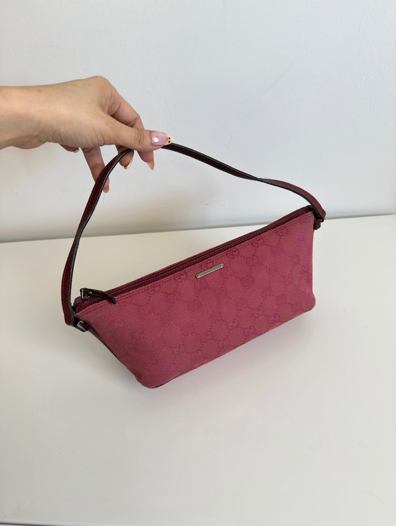 Gucci GG Canvas Boat Bag – Raspberry Pink
