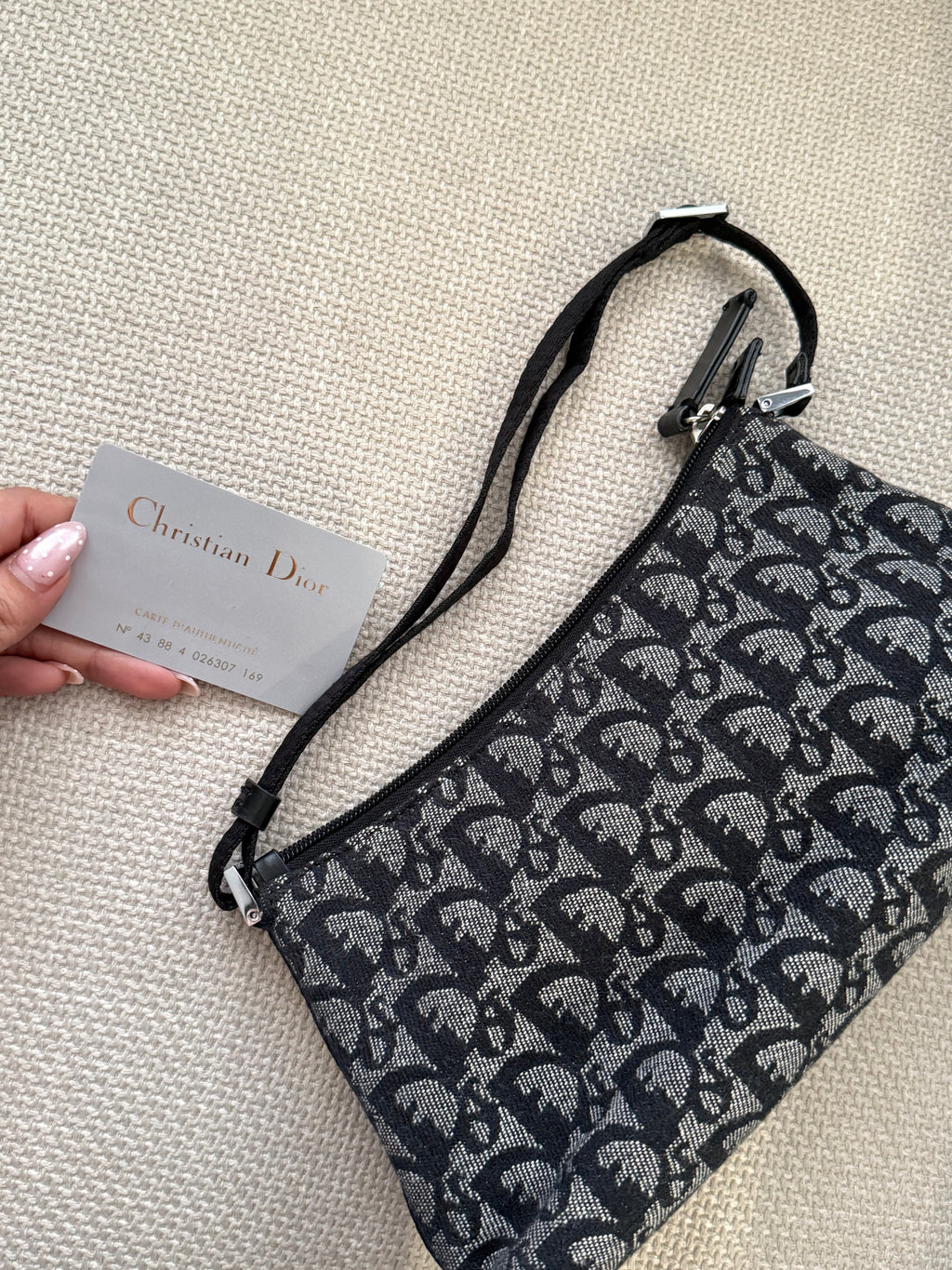 Christian Dior Trotter Canvas Shoulder Bag
