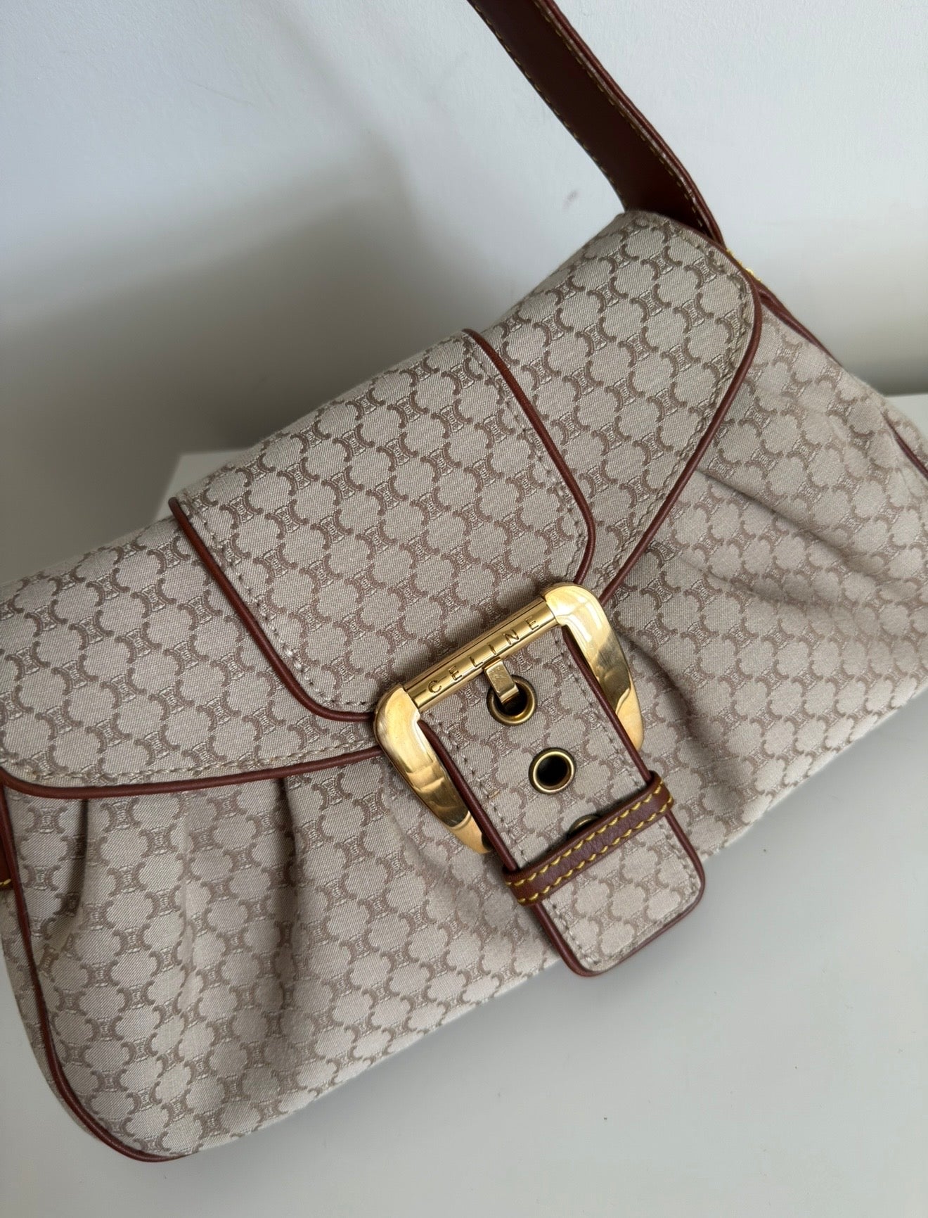 Celine Macadam Canvas Shoulder Bag